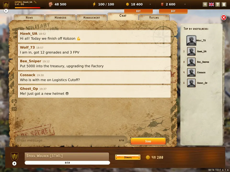 Platoons in MilCombat: How to Create a Platoon and Upgrade Buildings